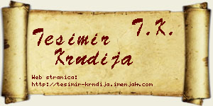 Tešimir Krndija vizit kartica